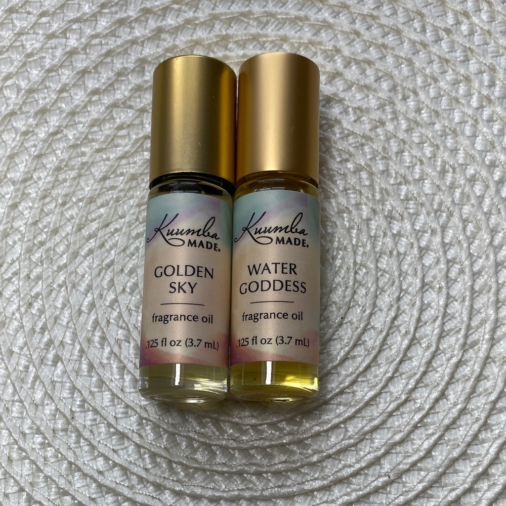 Kuumba made Golden Sky & Water Goddess  fragrance oils .125 fl. oz./3.7ml
